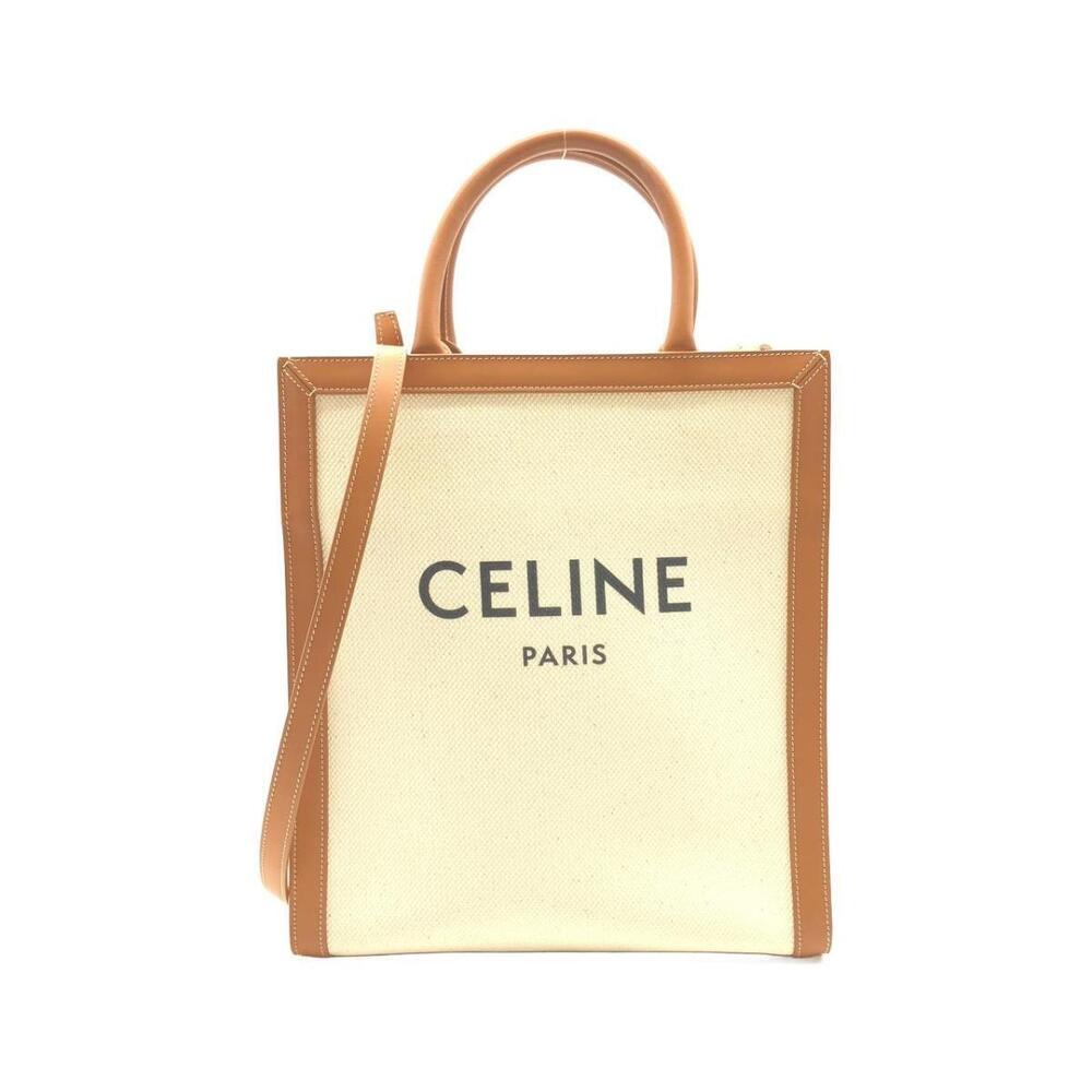 Celine Vertical Cabas Tote pebbled calfskin leather Bag